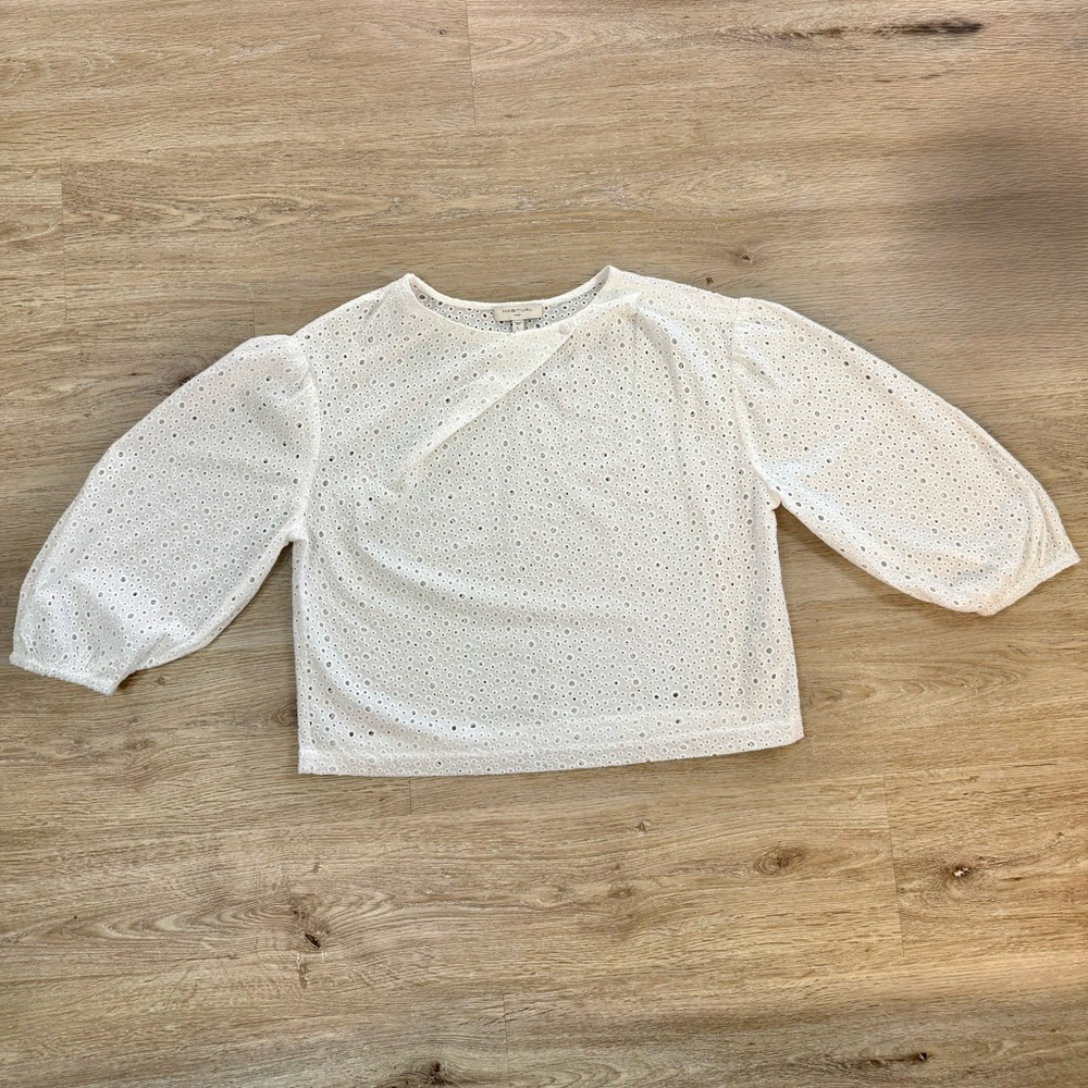 Habitual Eyelet Women's White Blouse - Large